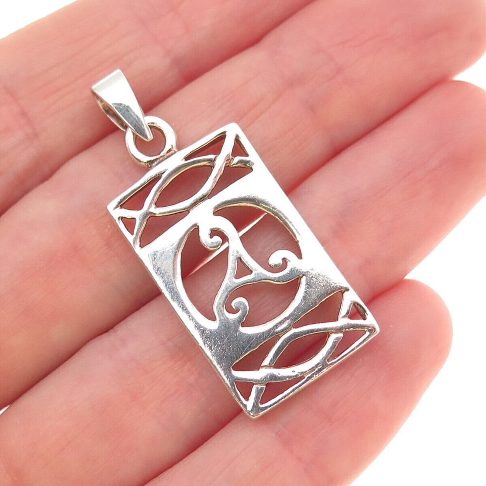 925 Sterling Silver Vintage Celtic Triskelion Charm Pendant